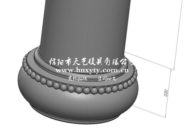 中式圆柱3D模型